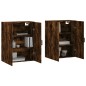 vidaXL Mobili a Parete 2 pz Rovere Fumo 69,5x34x90 cm vidaXL Mobili a Parete 2 pz Rovere Fumo 69,5x34x90 cm