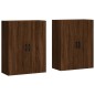 vidaXL Mobili a Parete 2 pz Rovere Marrone 69,5x34x90 cm vidaXL Mobili a Parete 2 pz Rovere Marrone 69,5x34x90 cm