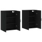 vidaXL Mobili a Parete 2 pz Neri 69,5x34x90 cm vidaXL Mobili a Parete 2 pz Neri 69,5x34x90 cm