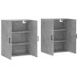 vidaXL Mobili a Parete 2 pz Grigio Cemento 69,5x34x90 cm vidaXL Mobili a Parete 2 pz Grigio Cemento 69,5x34x90 cm