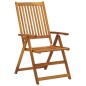 vidaXL Sedie da Giardino Reclinabili 4 pz con Cuscini Massello Acacia vidaXL Sedie da Giardino Reclinabili 4 pz con Cuscini Massello Acacia
