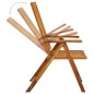 vidaXL Sedie da Giardino Reclinabili 4 pz con Cuscini Massello Acacia vidaXL Sedie da Giardino Reclinabili 4 pz con Cuscini Massello Acacia