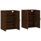 vidaXL Mobili a Parete 2 pz Rovere Marrone 69,5x34x90 cm