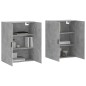 vidaXL Mobili a Parete 2 pz Grigio Cemento 69,5x34x90 cm vidaXL Mobili a Parete 2 pz Grigio Cemento 69,5x34x90 cm