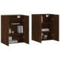 vidaXL Mobili a Parete 2 pz Rovere Marrone 69,5x34x90 cm