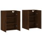 vidaXL Mobili a Parete 2 pz Rovere Marrone 69,5x34x90 cm