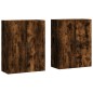 vidaXL Mobili a Parete 2 pz Rovere Fumo 69,5x34x90 cm vidaXL Mobili a Parete 2 pz Rovere Fumo 69,5x34x90 cm