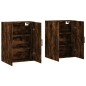 vidaXL Mobili a Parete 2 pz Rovere Fumo 69,5x34x90 cm vidaXL Mobili a Parete 2 pz Rovere Fumo 69,5x34x90 cm