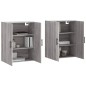 vidaXL Mobili a Parete 2 pz Grigio Sonoma 69,5x34x90 cm vidaXL Mobili a Parete 2 pz Grigio Sonoma 69,5x34x90 cm