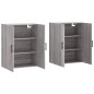 vidaXL Mobili a Parete 2 pz Grigio Sonoma 69,5x34x90 cm vidaXL Mobili a Parete 2 pz Grigio Sonoma 69,5x34x90 cm