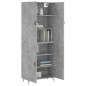 vidaXL Credenza Grigio Cemento 69,5x34x180 cm in Legno Multistrato vidaXL Credenza Grigio Cemento 69,5x34x180 cm in Legno Multistrato