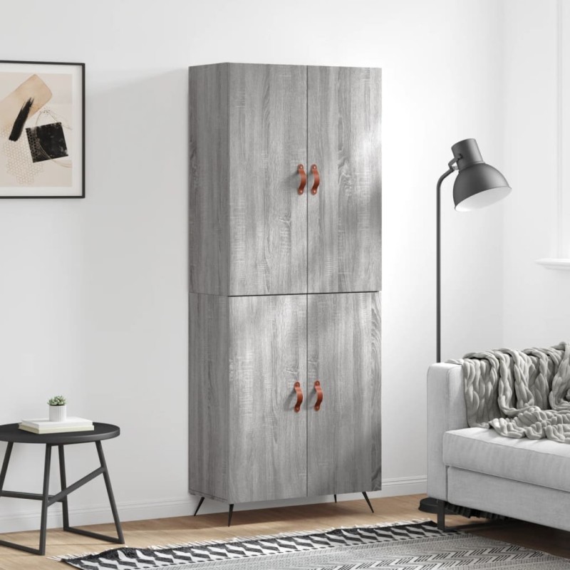 vidaXL Credenza Grigio Sonoma 69,5x34x180 cm in Legno Multistrato vidaXL Credenza Grigio Sonoma 69,5x34x180 cm in Legno Multistrato