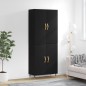 vidaXL Credenza Nera 69,5x34x180 cm in Legno Multistrato vidaXL Credenza Nera 69,5x34x180 cm in Legno Multistrato