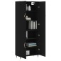 vidaXL Credenza Nera 69,5x34x180 cm in Legno Multistrato vidaXL Credenza Nera 69,5x34x180 cm in Legno Multistrato
