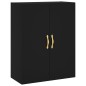 vidaXL Credenza Nera 69,5x34x180 cm in Legno Multistrato vidaXL Credenza Nera 69,5x34x180 cm in Legno Multistrato