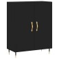 vidaXL Credenza Nera 69,5x34x180 cm in Legno Multistrato vidaXL Credenza Nera 69,5x34x180 cm in Legno Multistrato