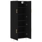 vidaXL Credenza Nera 69,5x34x180 cm in Legno Multistrato vidaXL Credenza Nera 69,5x34x180 cm in Legno Multistrato