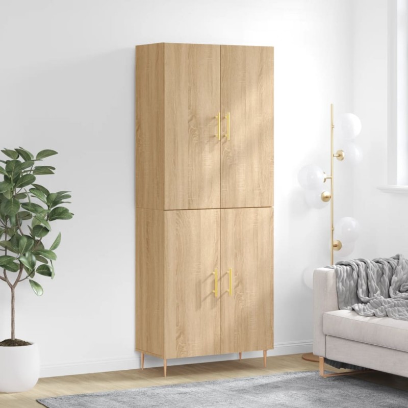 vidaXL Credenza Rovere Sonoma 69,5x34x180 cm in Legno Multistrato vidaXL Credenza Rovere Sonoma 69,5x34x180 cm in Legno Multistrato