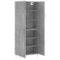 vidaXL Credenza Grigio Cemento 69,5x34x180 cm in Legno Multistrato