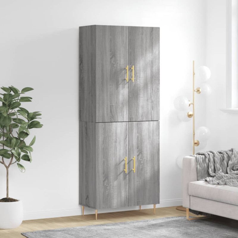 vidaXL Credenza Grigio Sonoma 69,5x34x180 cm in Legno Multistrato vidaXL Credenza Grigio Sonoma 69,5x34x180 cm in Legno Multistrato