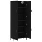 vidaXL Credenza Nera 69,5x34x180 cm in Legno Multistrato vidaXL Credenza Nera 69,5x34x180 cm in Legno Multistrato