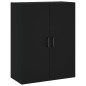 vidaXL Credenza Nera 69,5x34x180 cm in Legno Multistrato vidaXL Credenza Nera 69,5x34x180 cm in Legno Multistrato