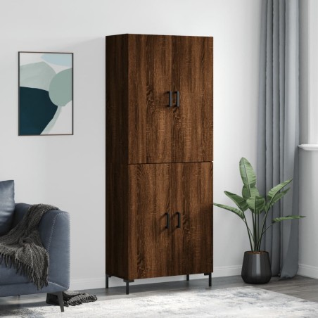 vidaXL Credenza Rovere Marrone 69,5x34x180 cm in Legno Multistrato