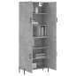 vidaXL Credenza Grigio Cemento 69,5x34x180 cm in Legno Multistrato vidaXL Credenza Grigio Cemento 69,5x34x180 cm in Legno Multistrato