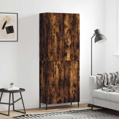 vidaXL Credenza Rovere Fumo  69,5x34x180 cm in Legno Multistrato