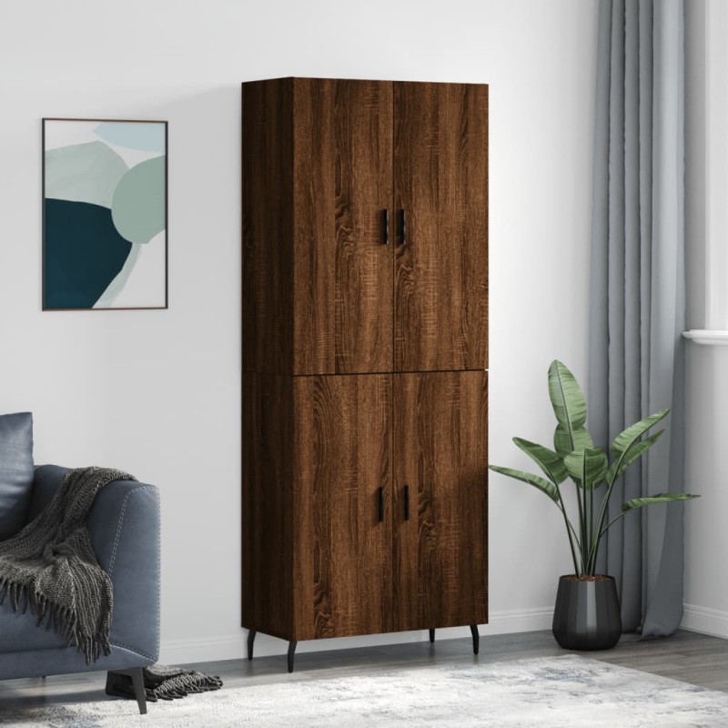 vidaXL Credenza Rovere Marrone 69,5x34x180 cm in Legno Multistrato vidaXL Credenza Rovere Marrone 69,5x34x180 cm in Legno Multistrato