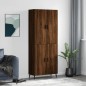 vidaXL Credenza Rovere Marrone 69,5x34x180 cm in Legno Multistrato vidaXL Credenza Rovere Marrone 69,5x34x180 cm in Legno Multistrato