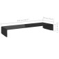 Mobile/Rialzo Porta TV in Vetro Nero 110x30x13 cm Mobile/Rialzo Porta TV in Vetro Nero 110x30x13 cm