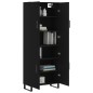 vidaXL Credenza Nera 69,5x34x180 cm in Legno Multistrato vidaXL Credenza Nera 69,5x34x180 cm in Legno Multistrato