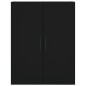 vidaXL Credenza Nera 69,5x34x180 cm in Legno Multistrato vidaXL Credenza Nera 69,5x34x180 cm in Legno Multistrato