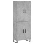 vidaXL Credenza Grigio Cemento 69,5x34x180 cm in Legno Multistrato vidaXL Credenza Grigio Cemento 69,5x34x180 cm in Legno Multistrato