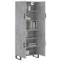 vidaXL Credenza Grigio Cemento 69,5x34x180 cm in Legno Multistrato vidaXL Credenza Grigio Cemento 69,5x34x180 cm in Legno Multistrato