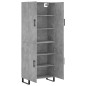 vidaXL Credenza Grigio Cemento 69,5x34x180 cm in Legno Multistrato vidaXL Credenza Grigio Cemento 69,5x34x180 cm in Legno Multistrato