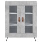 vidaXL Credenza Grigio Cemento 69,5x34x180 cm in Legno Multistrato vidaXL Credenza Grigio Cemento 69,5x34x180 cm in Legno Multistrato