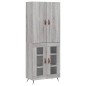 vidaXL Credenza Grigio Sonoma 69,5x34x180 cm in Legno Multistrato vidaXL Credenza Grigio Sonoma 69,5x34x180 cm in Legno Multistrato