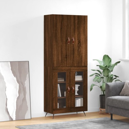 vidaXL Credenza Rovere Marrone 69,5x34x180 cm in Legno Multistrato