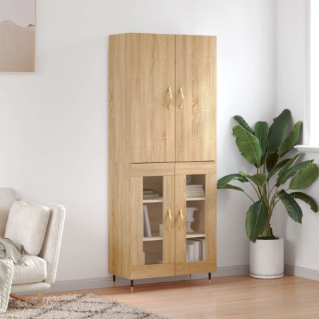 vidaXL Credenza Rovere Sonoma 69,5x34x180 cm in Legno Multistrato