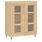 vidaXL Credenza Rovere Sonoma 69,5x34x180 cm in Legno Multistrato