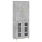 vidaXL Credenza Grigio Cemento 69,5x34x180 cm in Legno Multistrato vidaXL Credenza Grigio Cemento 69,5x34x180 cm in Legno Multistrato