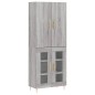 vidaXL Credenza Grigio Sonoma 69,5x34x180 cm in Legno Multistrato vidaXL Credenza Grigio Sonoma 69,5x34x180 cm in Legno Multistrato