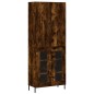 vidaXL Credenza Rovere Fumo 69,5x34x180 cm in Legno Multistrato vidaXL Credenza Rovere Fumo 69,5x34x180 cm in Legno Multistrato
