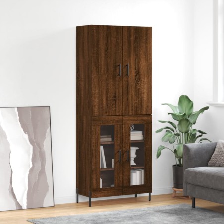 vidaXL Credenza Rovere Marrone 69,5x34x180 cm in Legno Multistrato