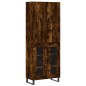 vidaXL Credenza Rovere Fumo  69,5x34x180 cm in Legno Multistrato
