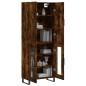 vidaXL Credenza Rovere Fumo  69,5x34x180 cm in Legno Multistrato