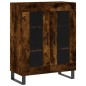 vidaXL Credenza Rovere Fumo  69,5x34x180 cm in Legno Multistrato