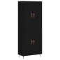 vidaXL Credenza Nera 69,5x34x180 cm in Legno Multistrato vidaXL Credenza Nera 69,5x34x180 cm in Legno Multistrato